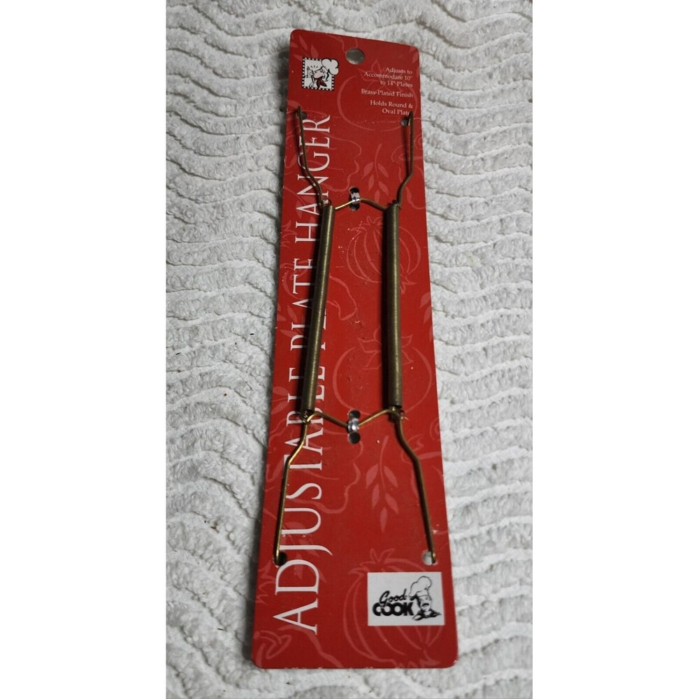 🪞New GOOD COOK Wall Display ADJUSTABLE Plate Holder HANGER Art Decor 10-14" NIP